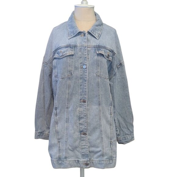 Vintage Jackets & Blazers - Vintage GUESS Denim Jacket Longline Barn Coat Chore Coat Y2K 90's Preppy